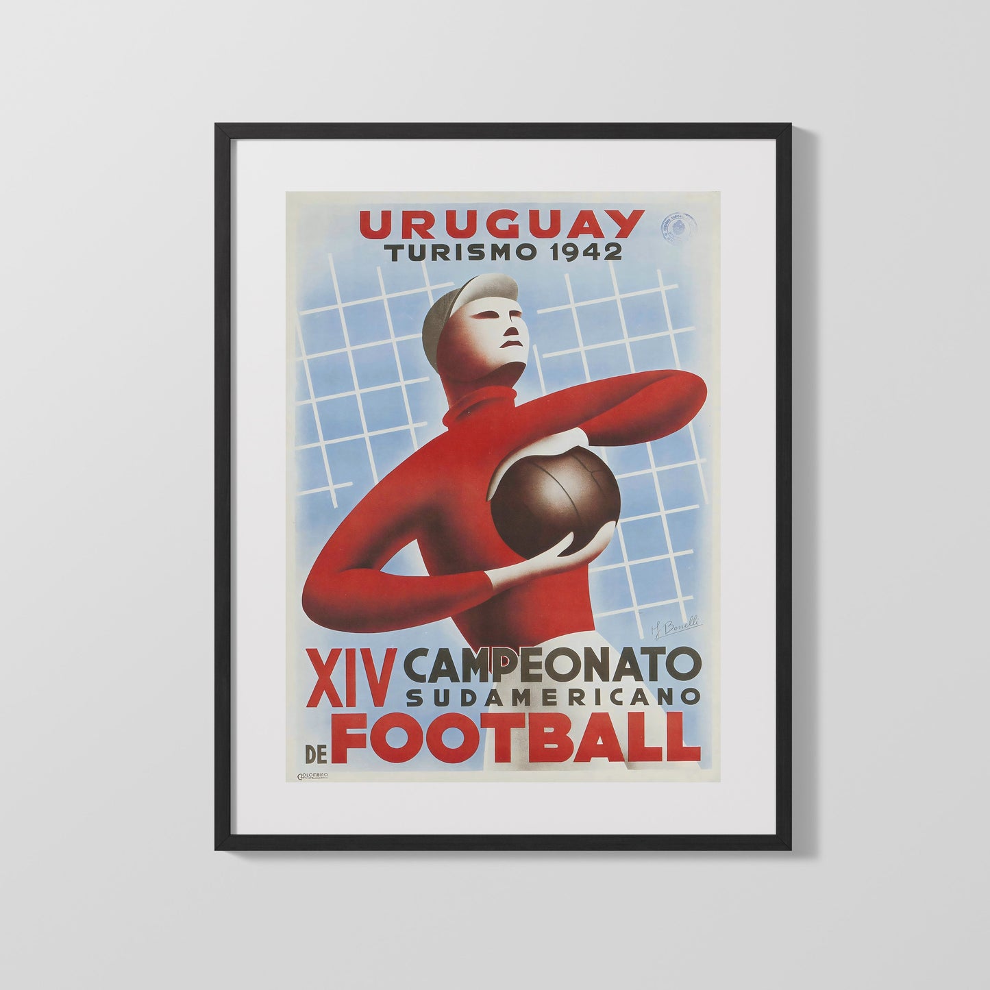 Classic Travel Poster - Uruguay - Football Championship