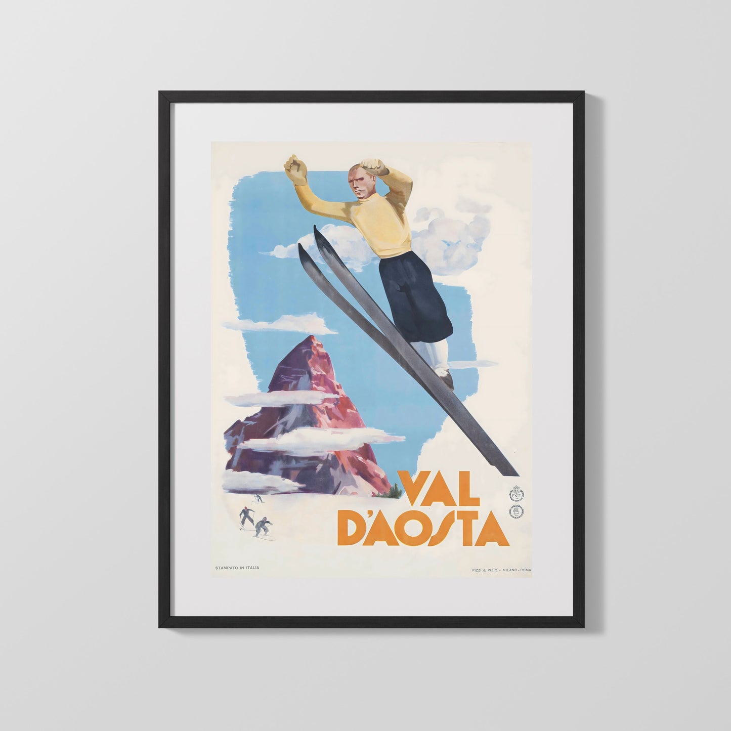 Classic Travel Poster - Val dAosta - Alpine Peaks