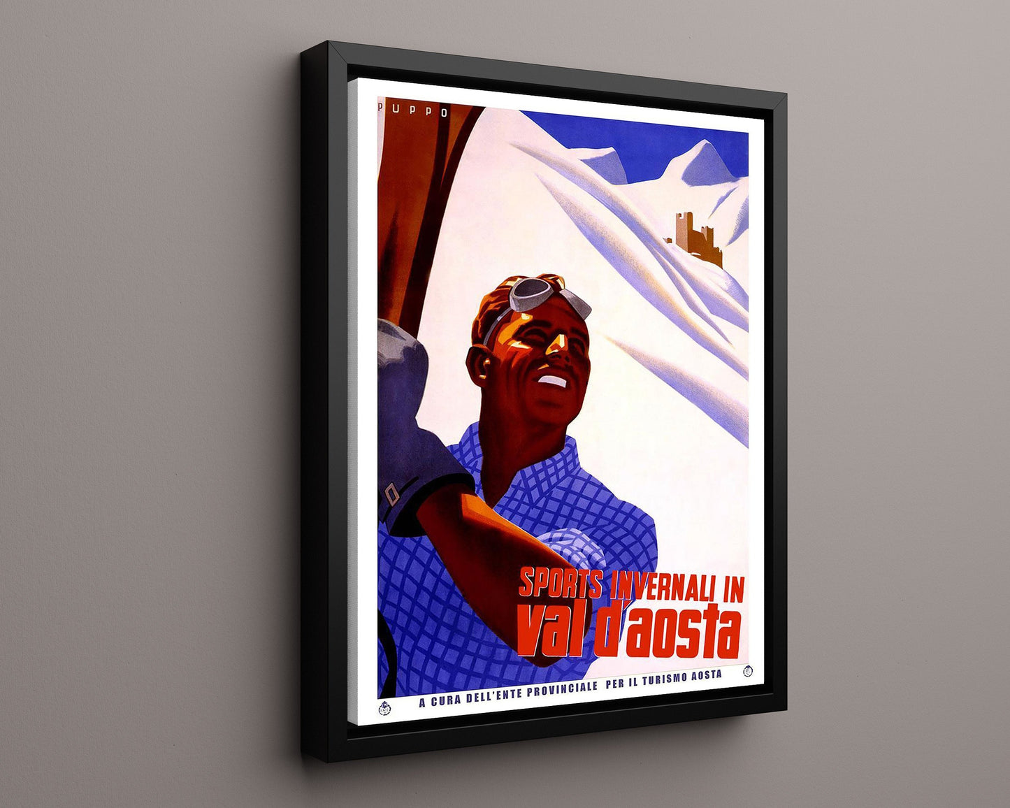 Classic Travel Poster - Val dAosta - Ski Jump