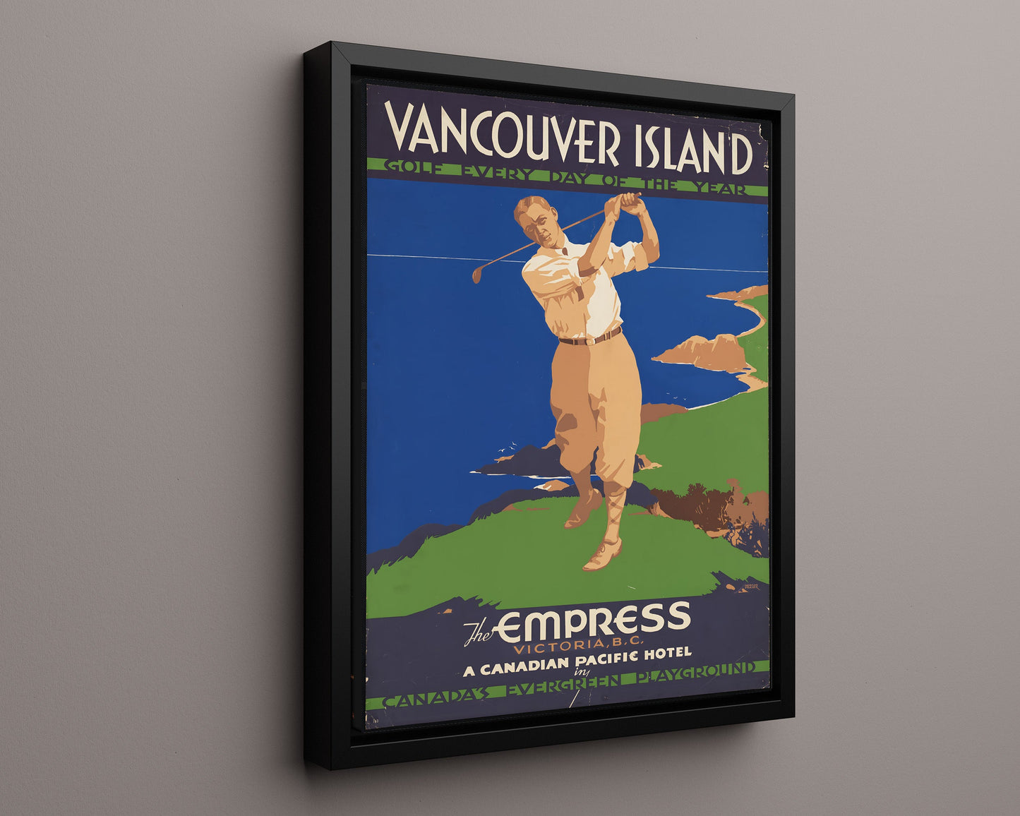 Classic Travel Poster - Vancouver Island - Golf Resort