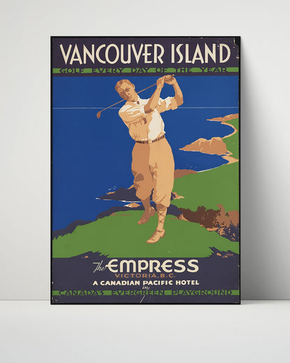 Classic Travel Unframed Poster -  Vancouver Island - Golf Resort