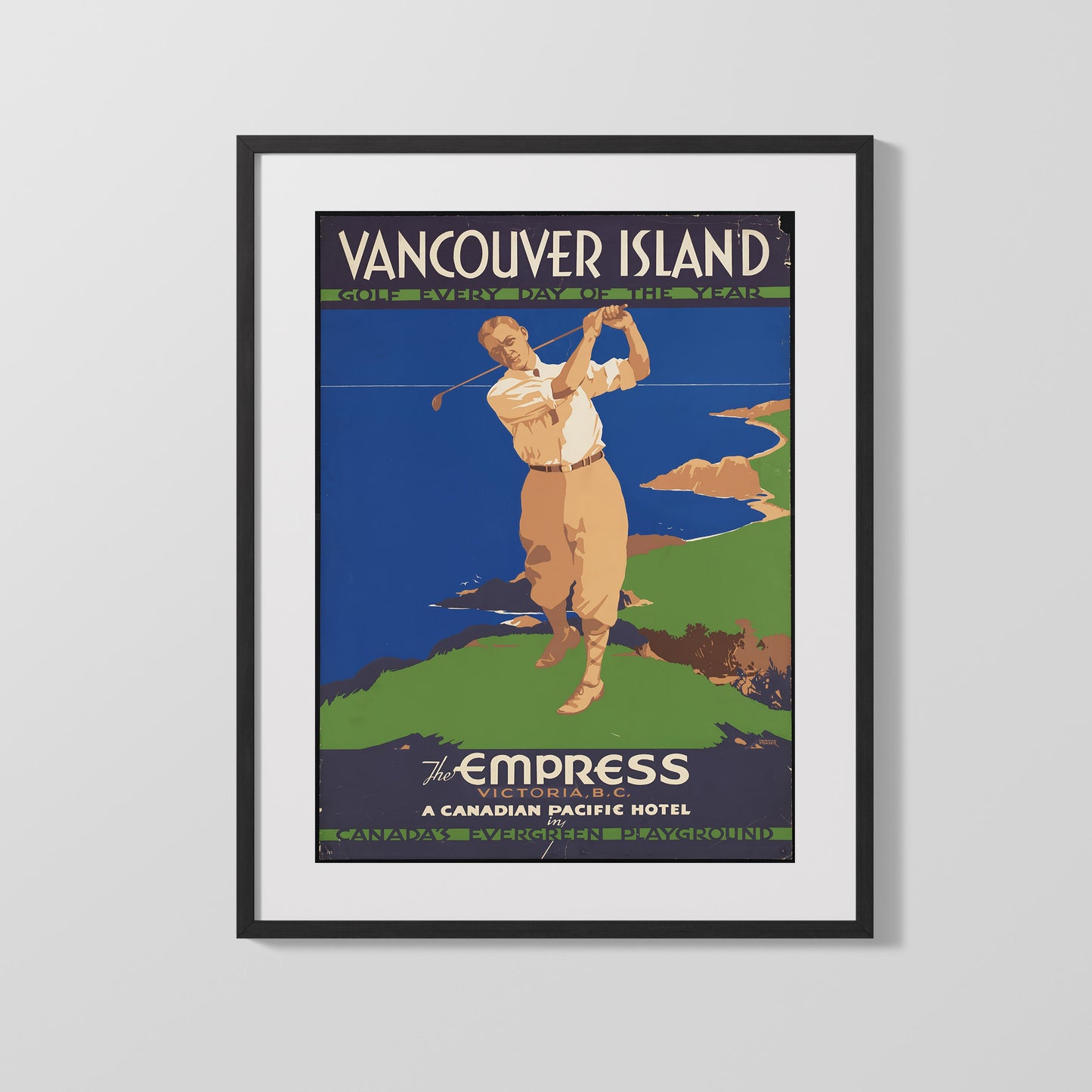 Classic Travel Poster - Vancouver Island - Golf Resort