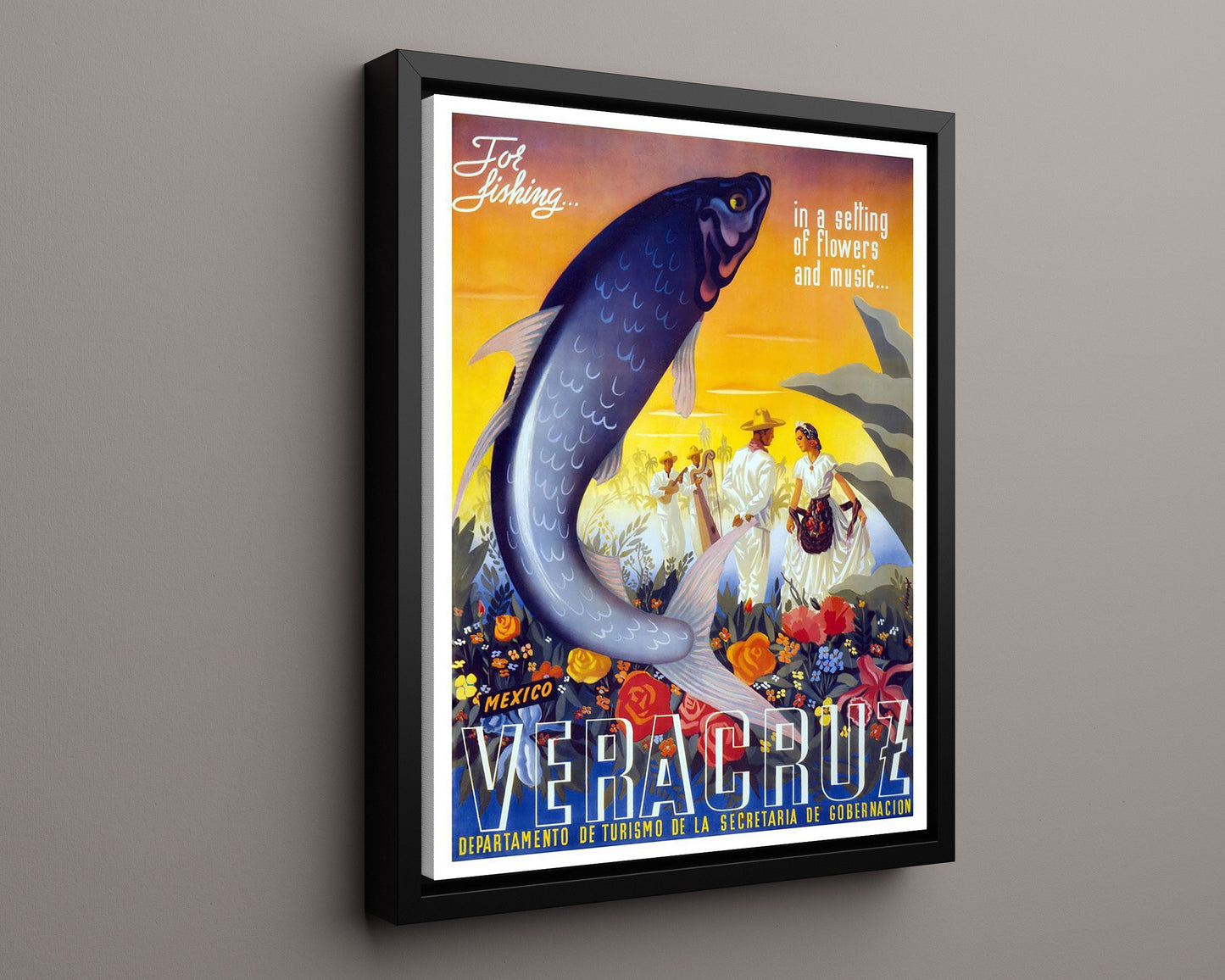 Classic Travel Poster - Veracruz - Music and Fishing