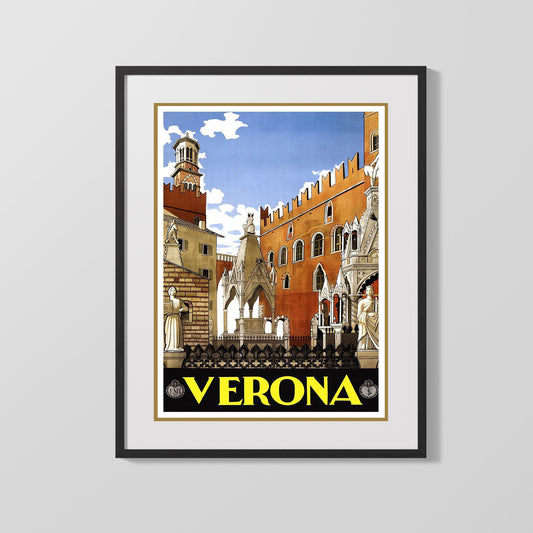Classic Travel Poster - Verona - Italy