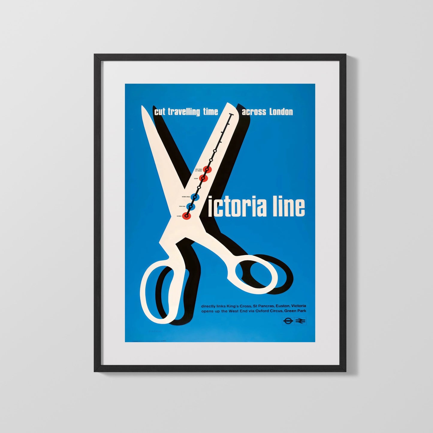 Classic Travel Poster - Victoria Line - London Underground