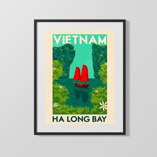 Classic Travel Poster - Vietnam - Ha Long Bay