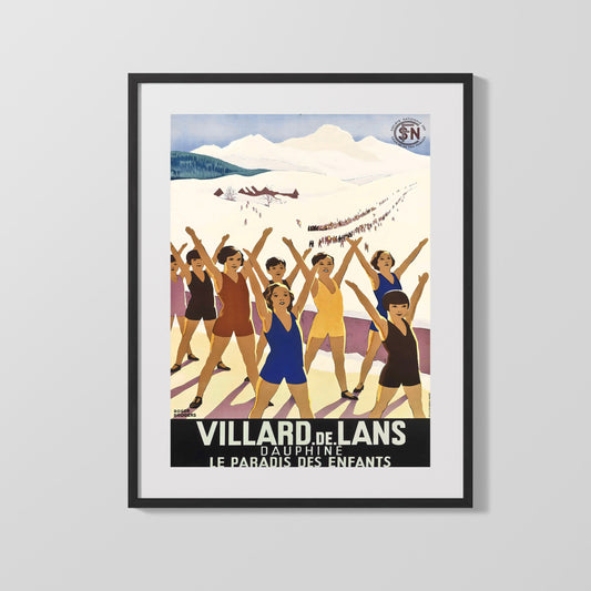 Classic Travel Poster - Villard-de-Lans - Ski Paradise