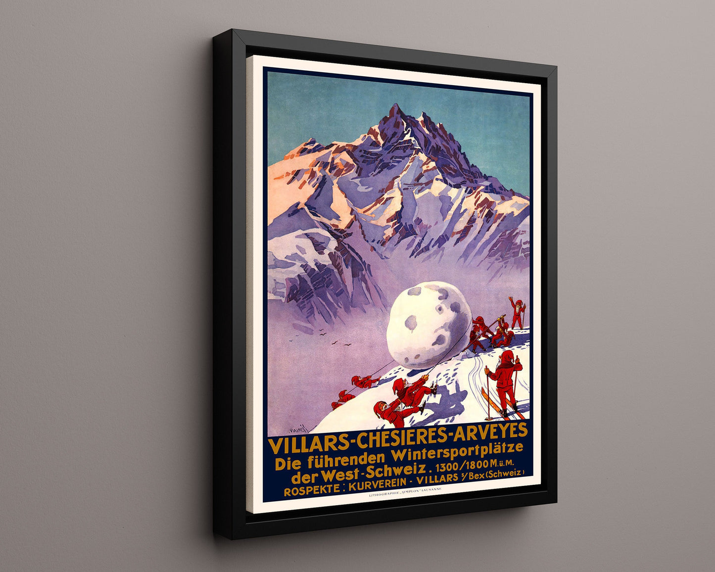 Classic Travel Poster - Villars - Switzerland