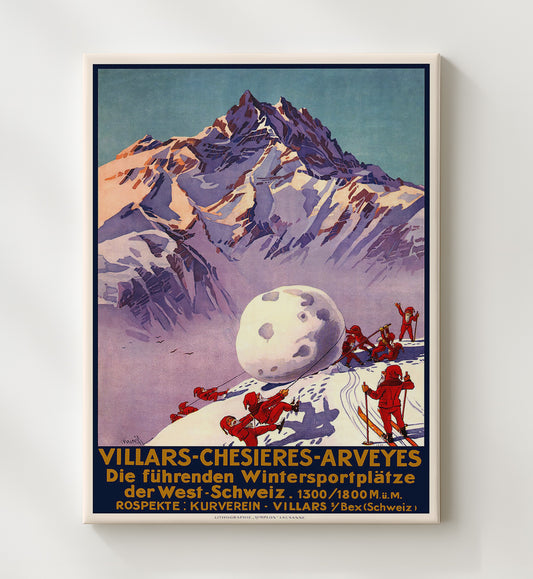 Villars Switzerland - Travel - 20x24 Canvas