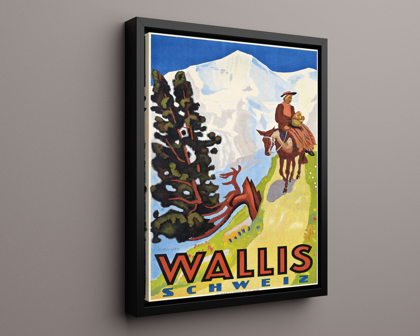 Classic Travel Poster - Wallis - Switzerland