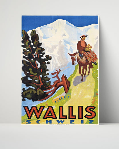 Classic Travel Unframed Poster -  Wallis - Switzerland