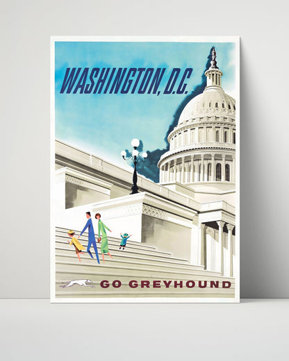 Classic Travel Unframed Poster -  Washington DC - Capitol