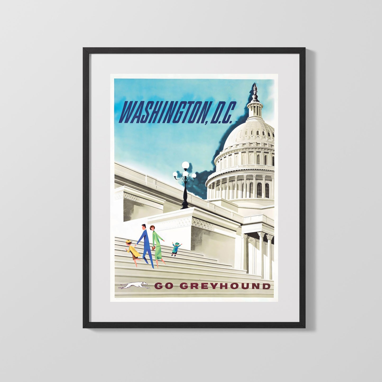 Classic Travel Poster - Washington DC - Capitol