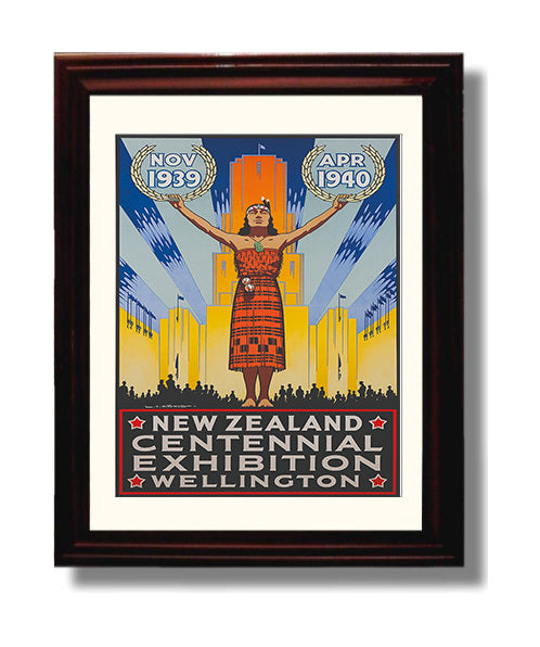 Wellington Centennial Exhibition 1939-1940 travel poster wall art 8x10 Canvas