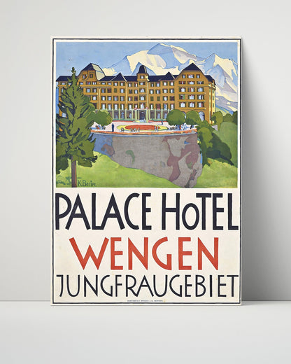 Classic Travel Unframed Poster -  Wengen - Palace Hotel Jungfrau