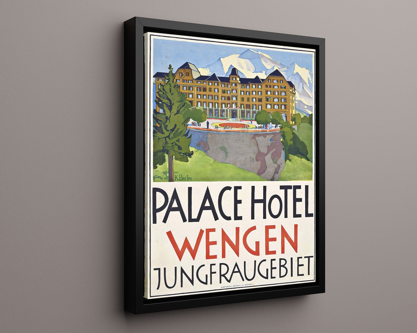 Classic Travel Poster - Wengen - Palace Hotel Jungfrau