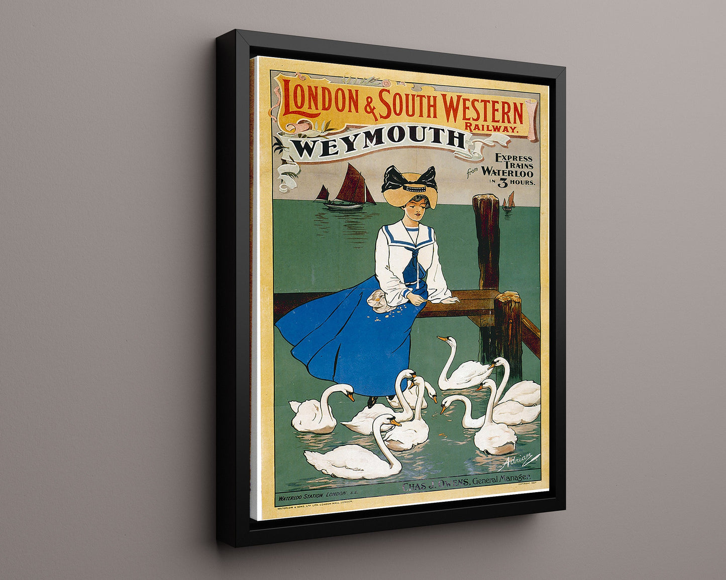 Classic Travel Poster - Weymouth - South Western Railway