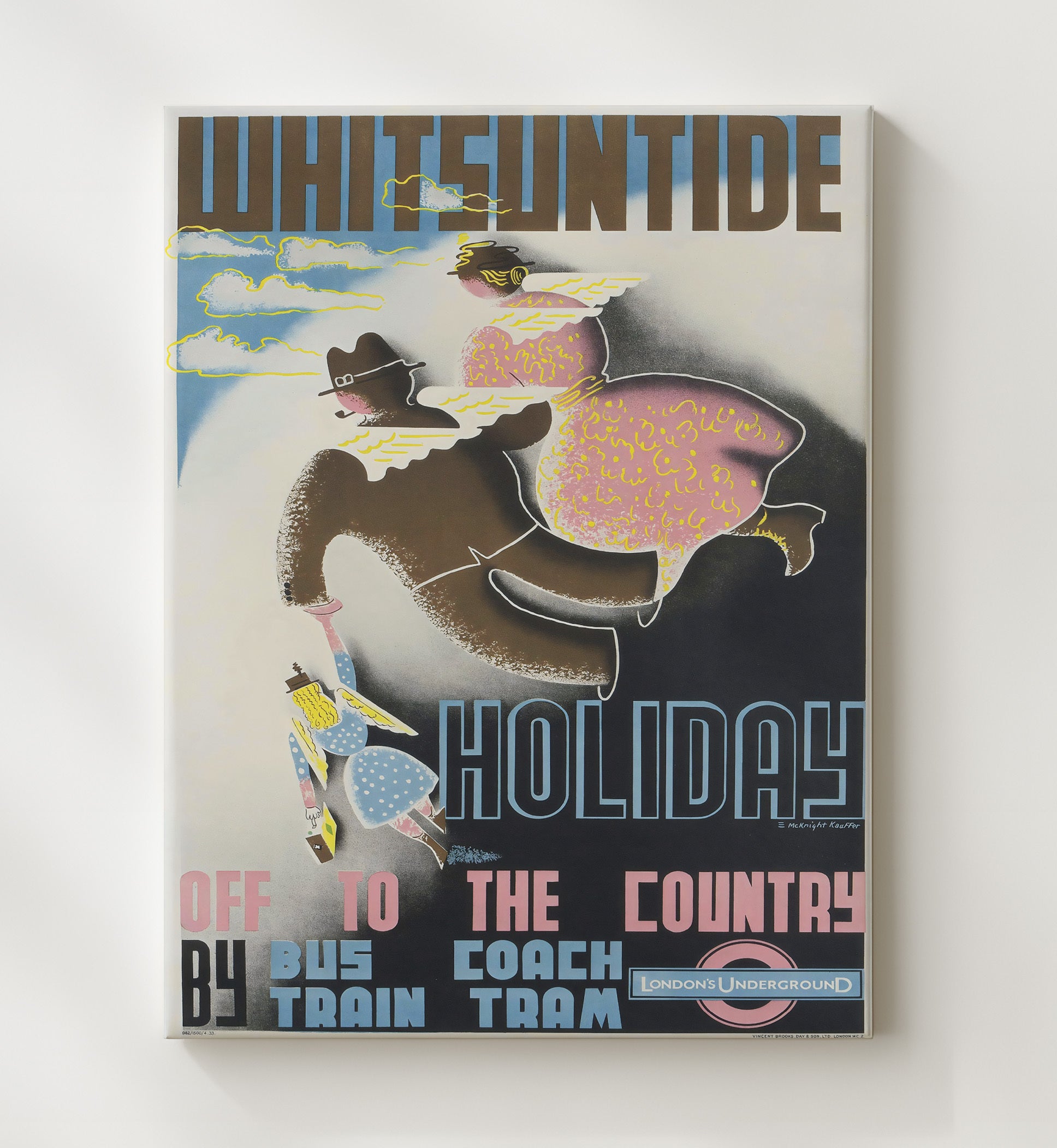 Whitsuntide Holiday Travel Vintage Travel Print 20x24 Canvas travel wall art print