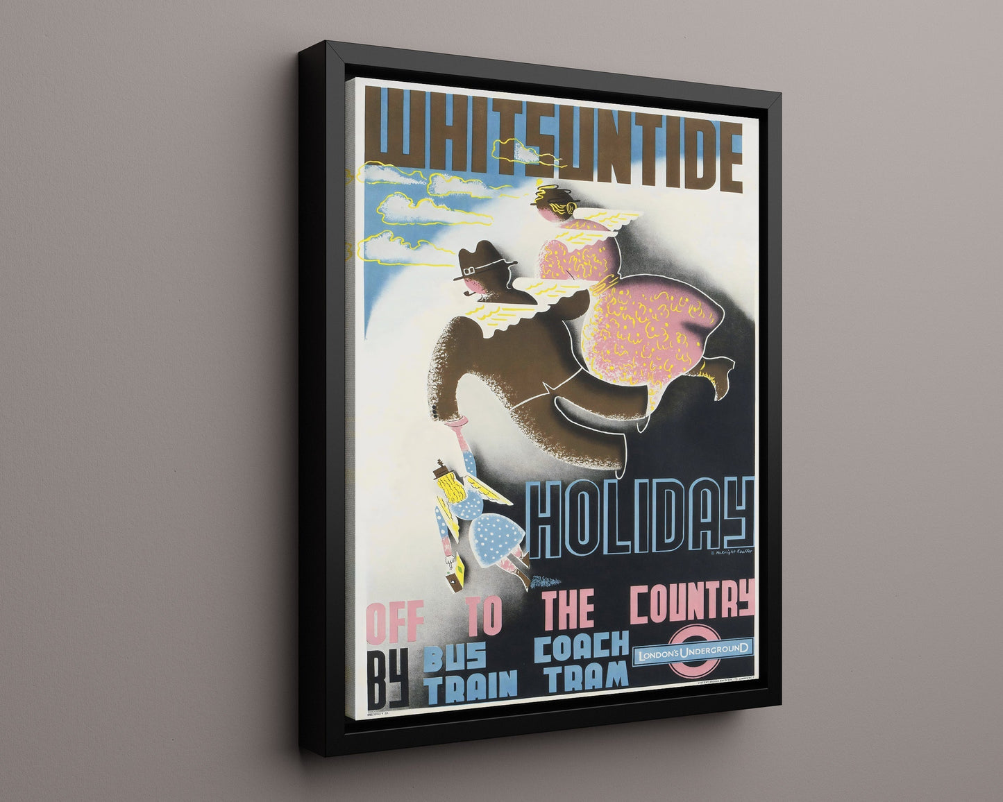 Classic Travel Poster - Whitsuntide - Holiday Travel Travel Vintage Framed Prints Floating Canvas 16x20