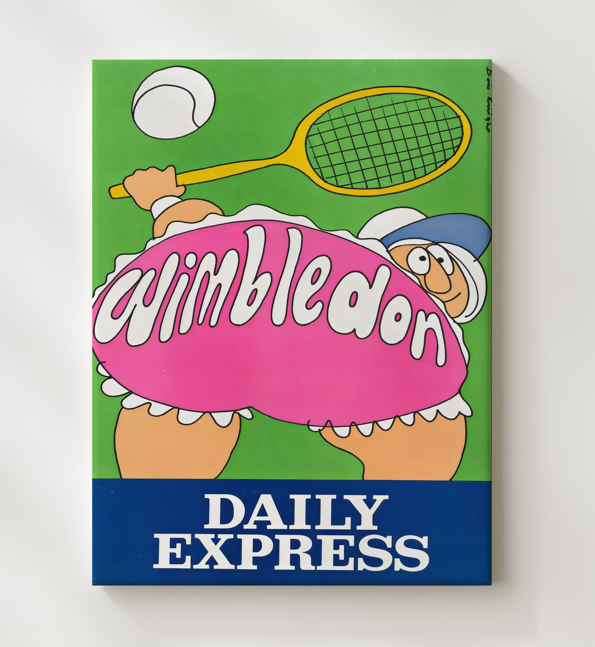 Wimbledon DailyExpress Vintage Travel Print 20x24 Canvas travel wall art print