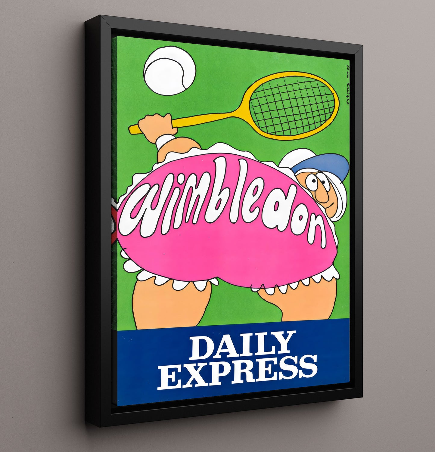 Wimbledon DailyExpress Vintage Travel Print 16x20 Framed Canvas travel wall art print