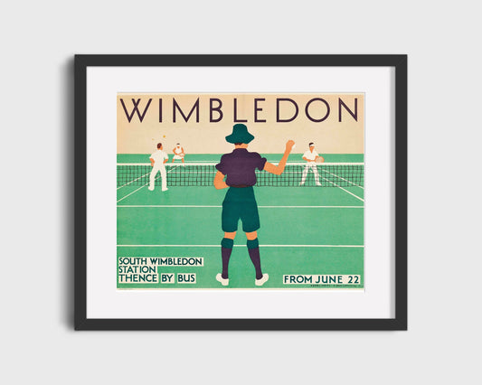 Classic Travel Poster - Wimbledon - DailyExpress Travel Vintage Framed Prints Gallery Frame 16x20
