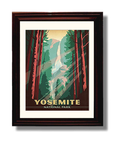 Yosemite National Park travel poster wall art 8x10 Canvas