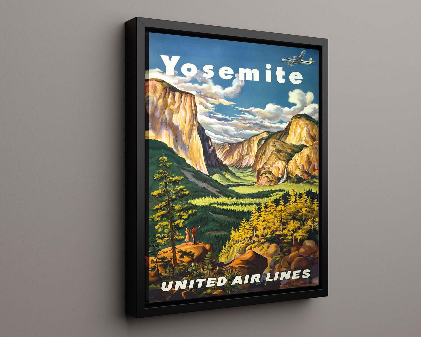 Classic Travel Poster - Yosemite - United Air Lines