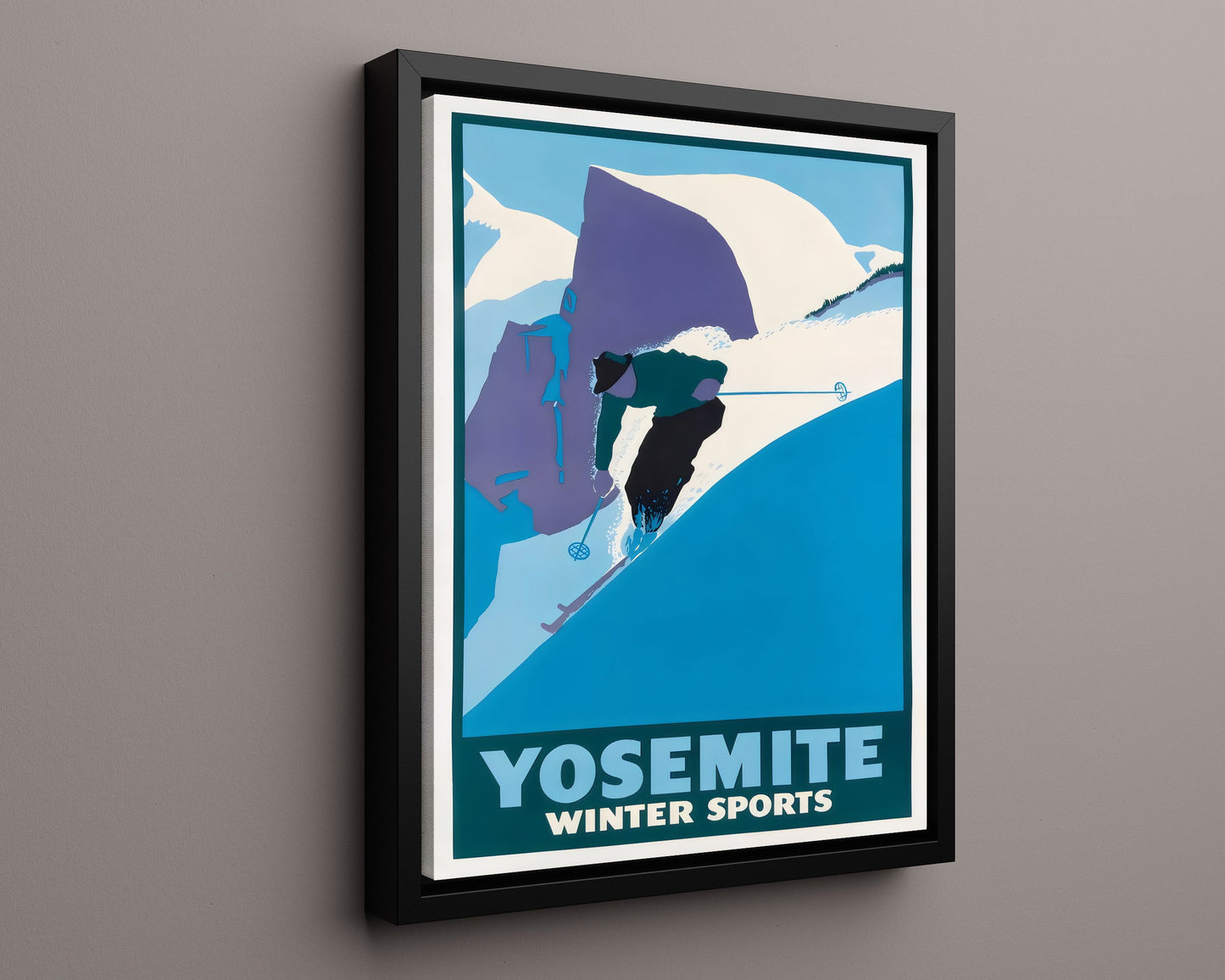 Classic Travel Poster - Yosemite - Winter Sports