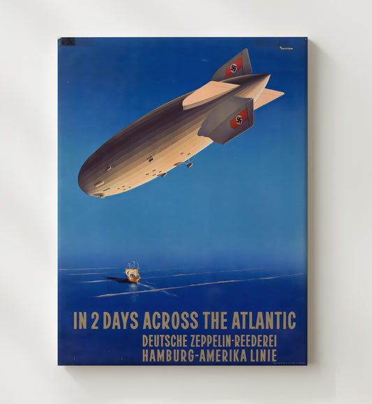 Zeppelin Across the Atlantic - Travel - 20x24 Canvas