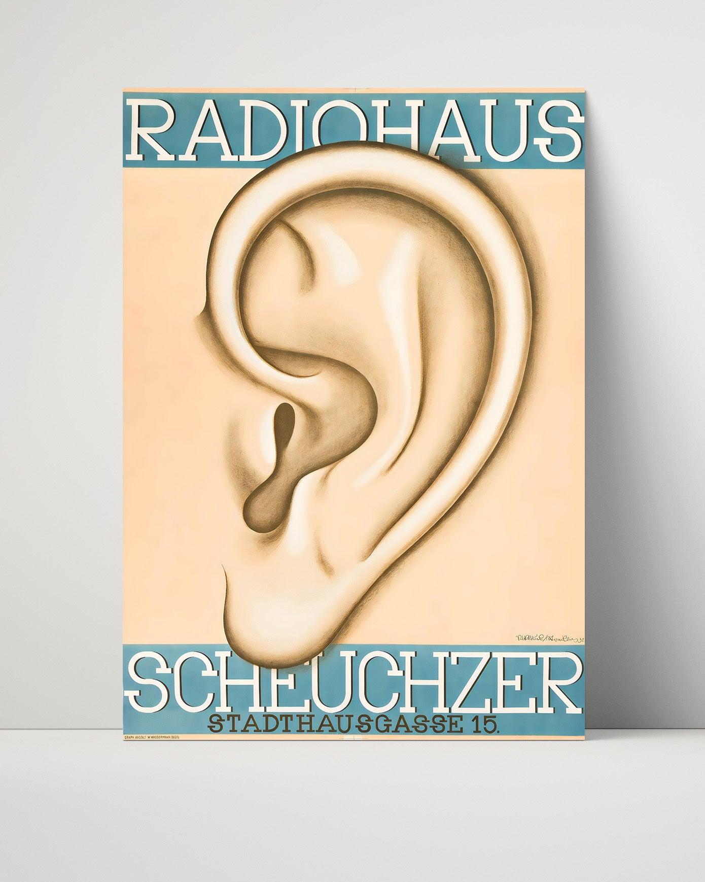 Zurich Radiohaus Scheuchzer Vintage Travel Print 16x20 Unframed Print travel wall art print