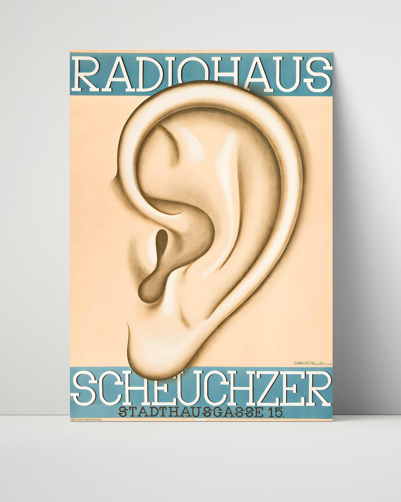 Classic Travel Unframed Poster -  Zurich - Radiohaus Scheuchzer