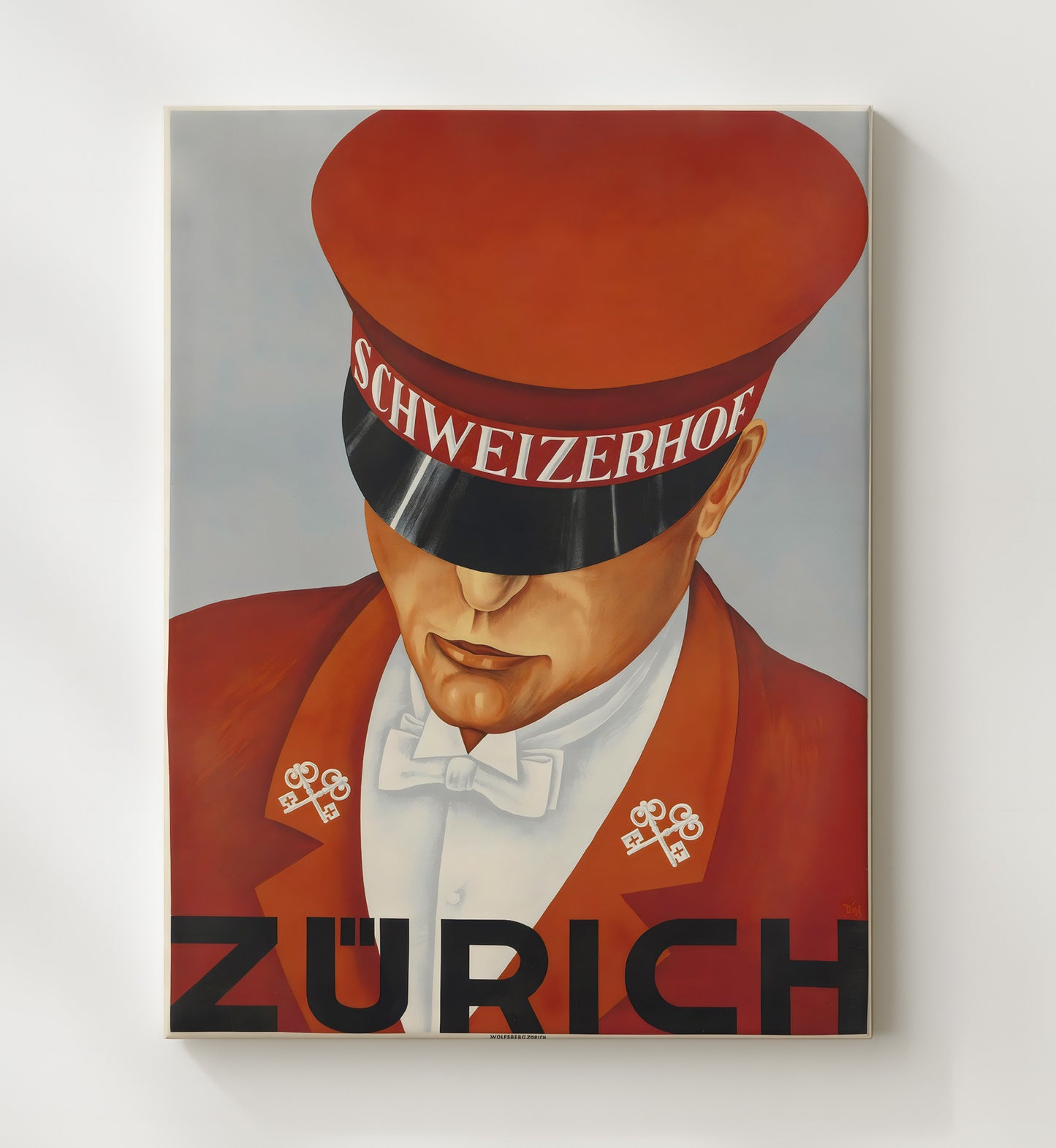 Zurich Schweizerhof Vintage Travel Print 20x24 Canvas travel wall art print