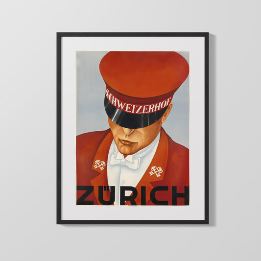 Classic Travel Poster - Zurich - Schweizerhof