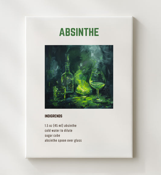 Absinthe 16x20 Gallery Frame cocktail recipe wall art