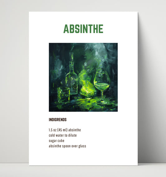 Absinthe - Mystical Herbal Spirit Ritual - 16x20 Unframed Print