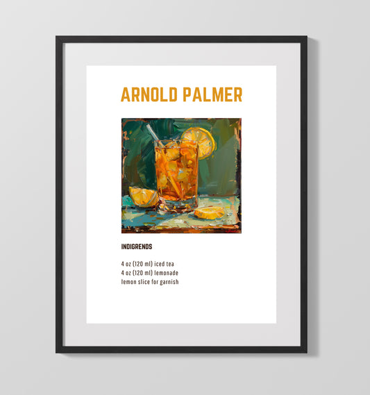 Arnold Palmer - Half Tea Half Lemonade Classic Drink - 16x20 Gallery Frame