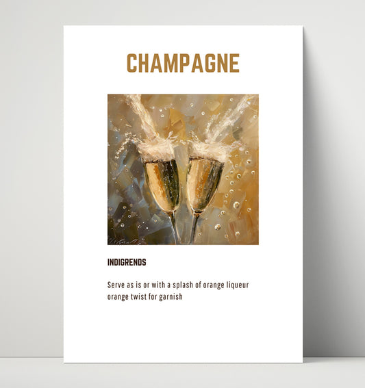 Aviation - Elegant Floral Gin Cocktail - 16x20 Unframed Print