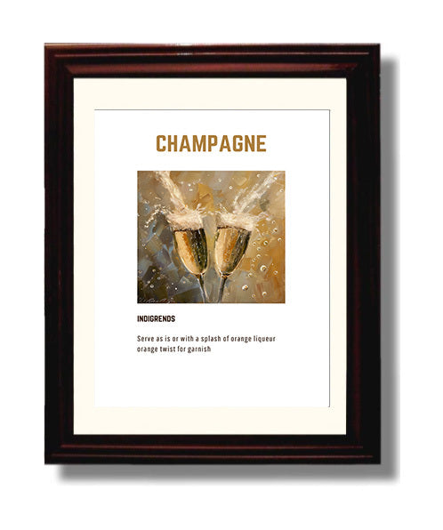 Aviation 8x10 Beveled Frame cocktail recipe wall art print – Cocktail Recipies decor