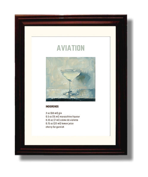 Champagne 8x10 Beveled Frame cocktail recipe wall art print – Cocktail Recipies decor