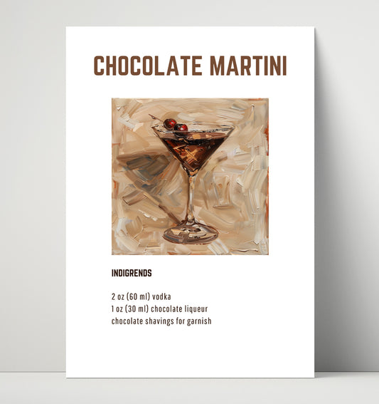 Chocolate Martini - Rich Chocolate Dessert Cocktail - 16x20 Unframed Print