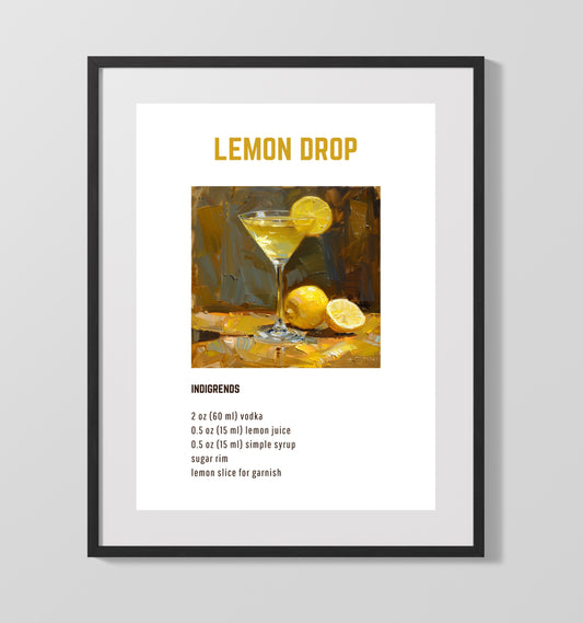 Lemon Drop - Sweet Tart Citrus Martini - 16x20 Gallery Frame