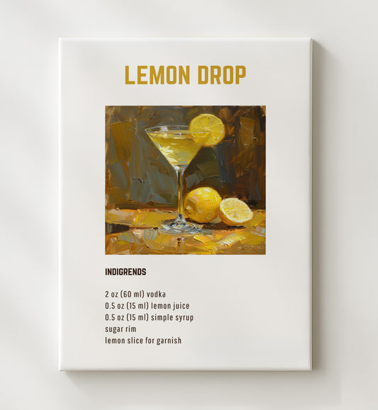 Lemon Drop 16x20 Gallery Frame cocktail recipe wall art