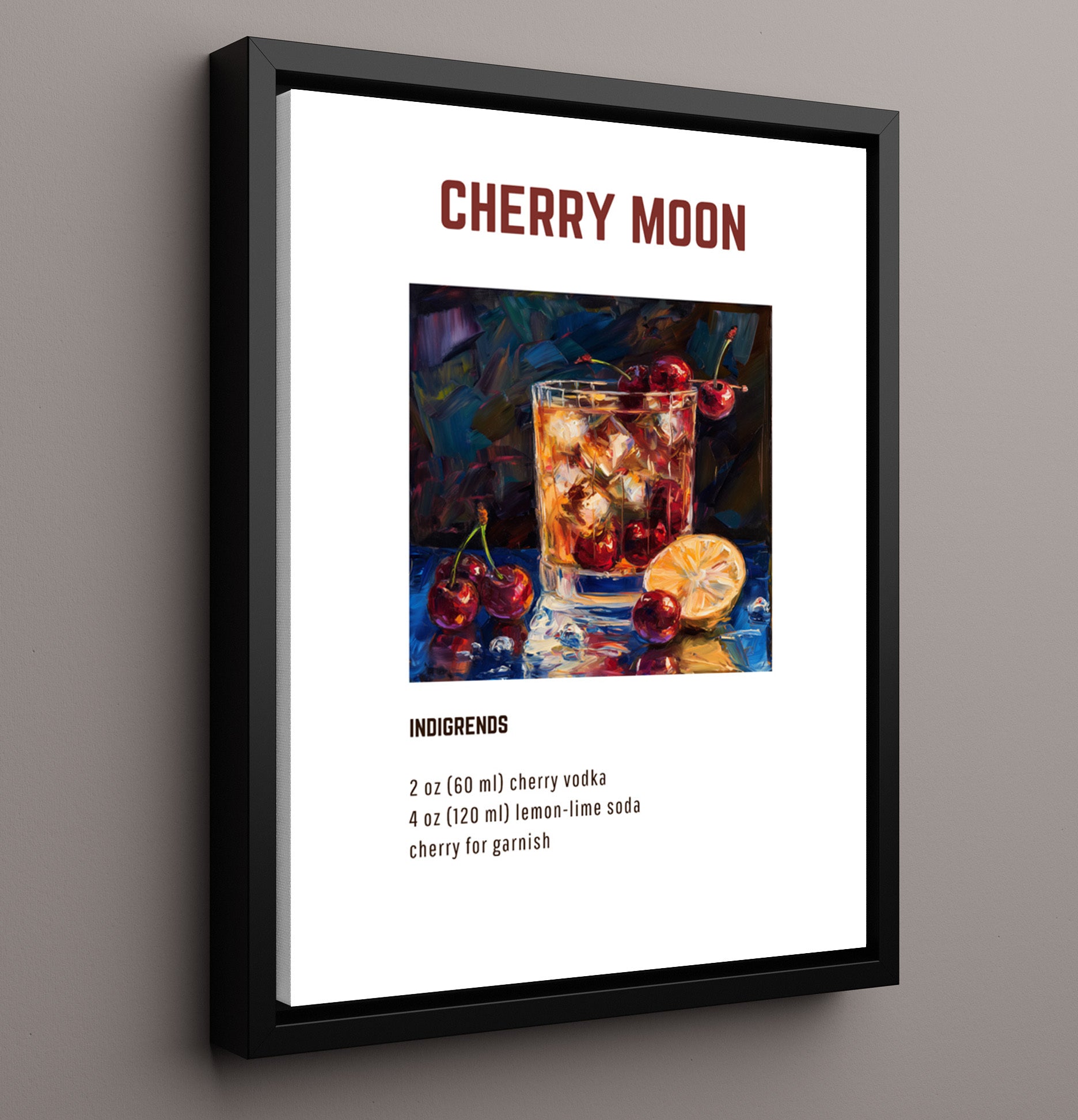 Michelada 16x20 Framed Canvas cocktail recipe wall art print – Cocktail Recipies decor