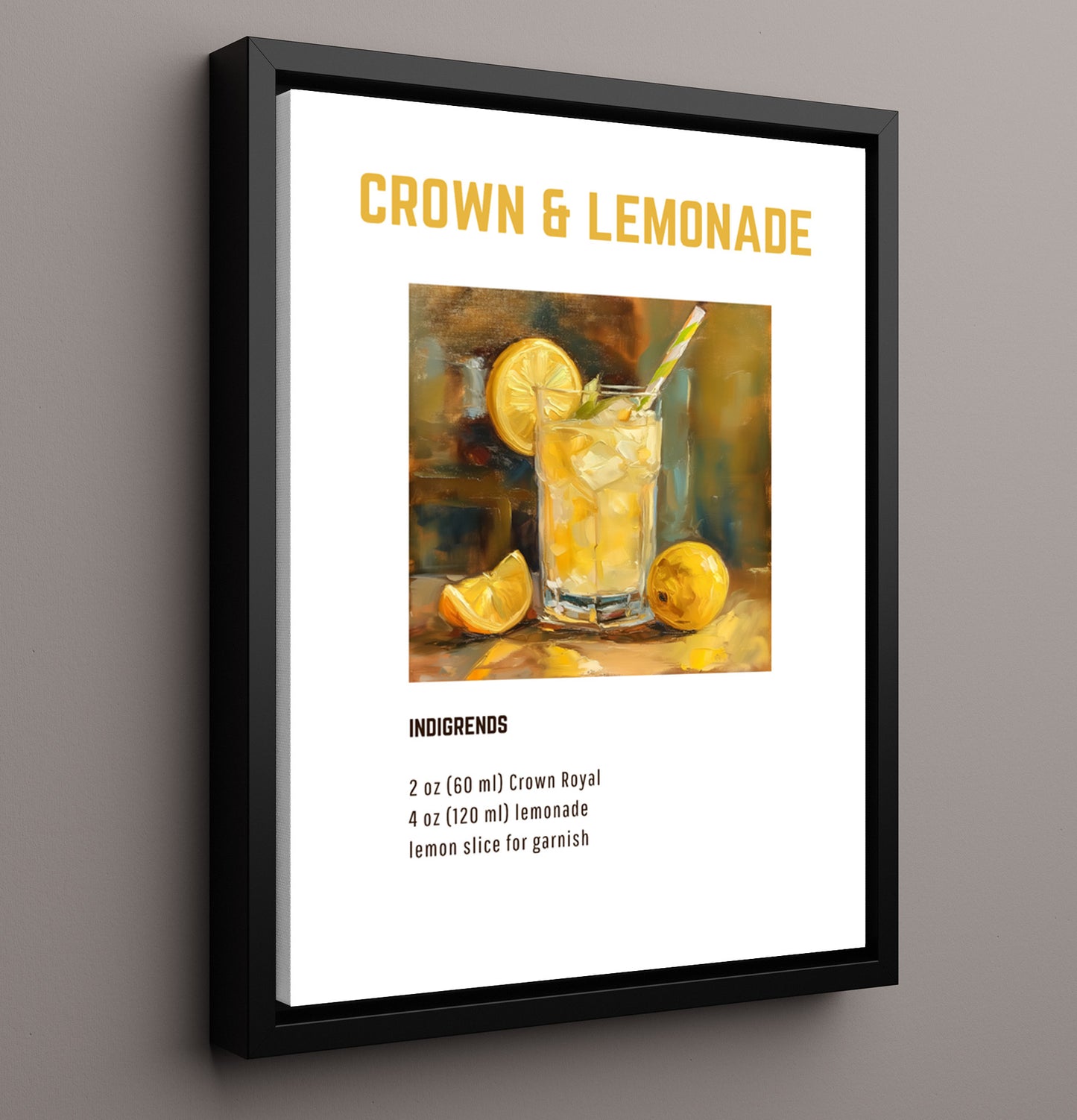 Sangria 16x20 Framed Canvas cocktail recipe wall art print – Cocktail Recipies decor