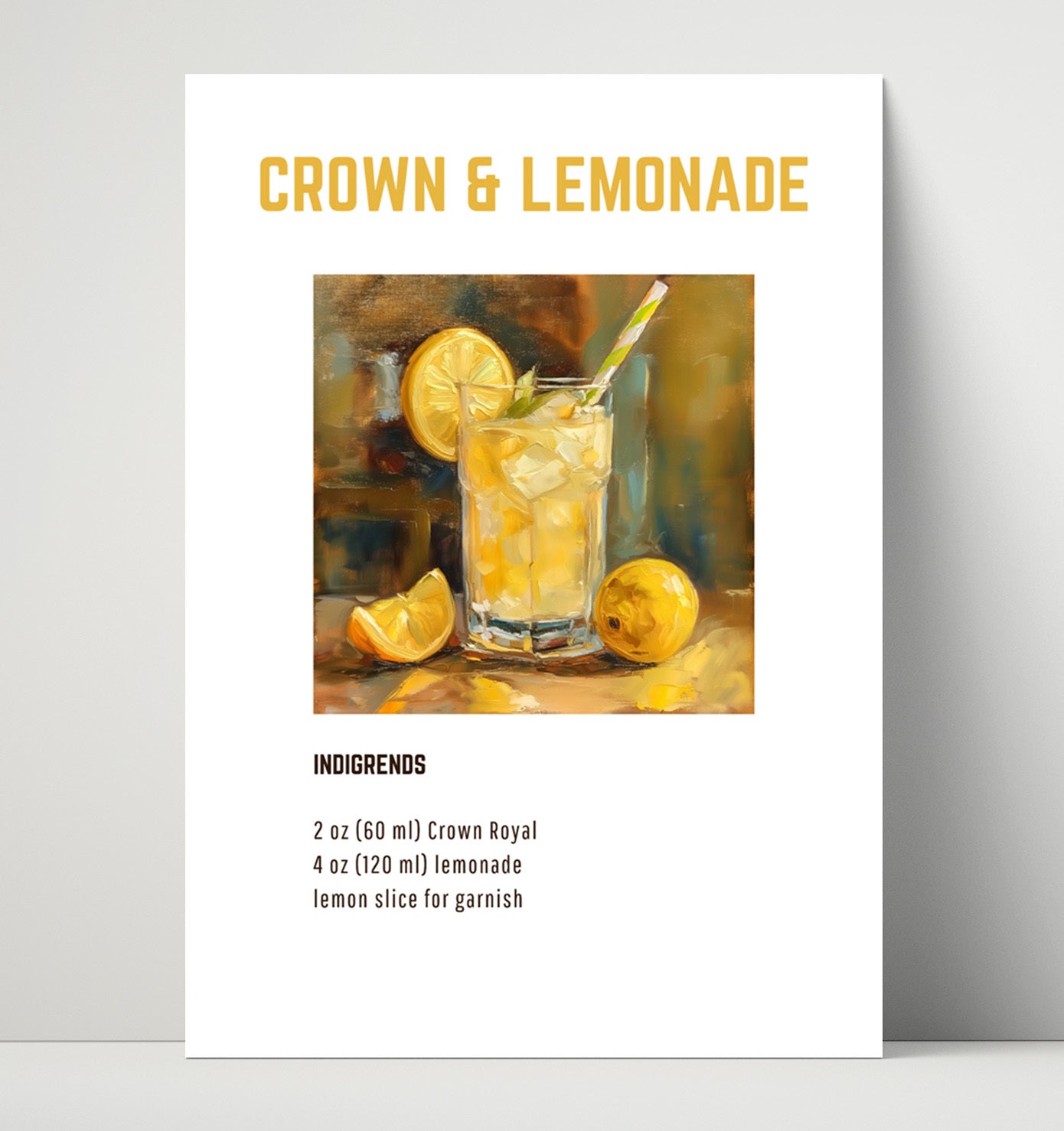 Sangria 16x20 Unframed Print cocktail recipe wall art print – Cocktail Recipies decor