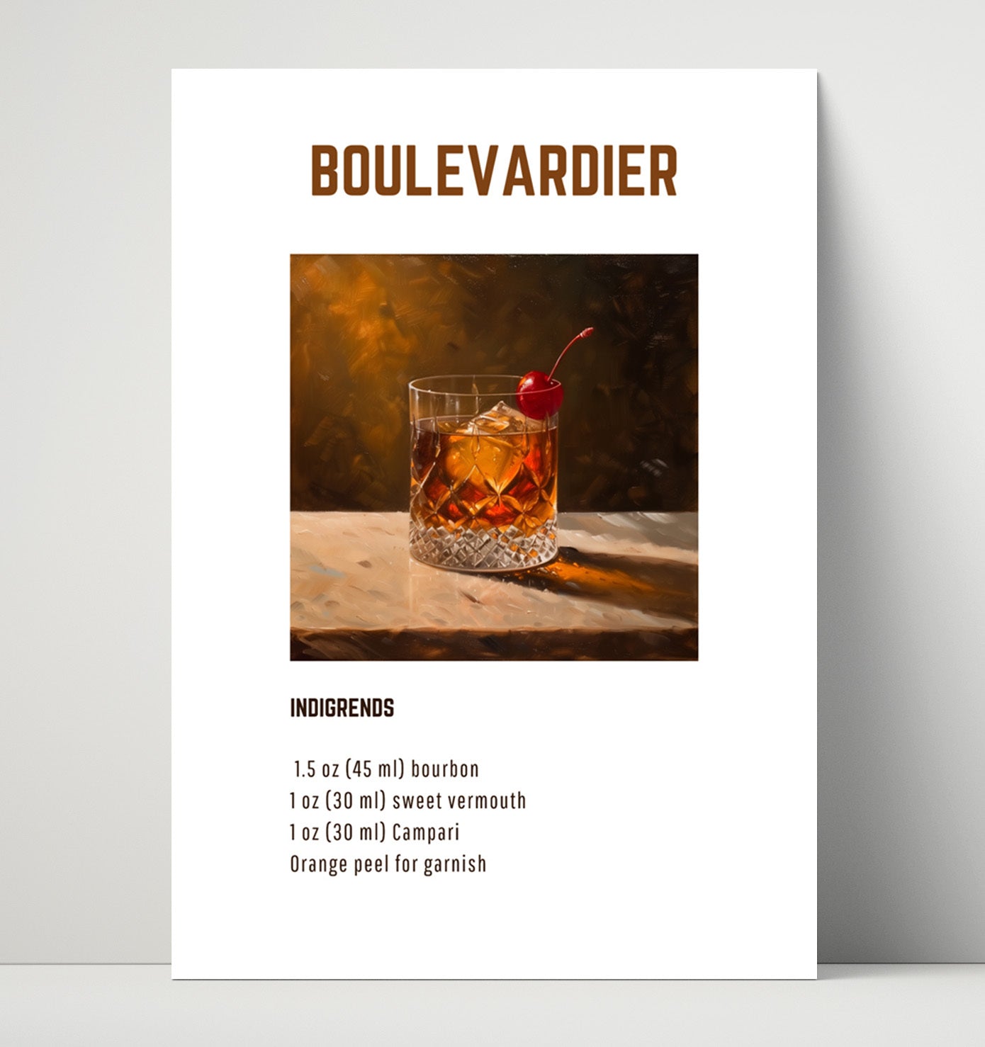Strawberry Margarita 16x20 Unframed Print cocktail recipe wall art print – Cocktail Recipies decor