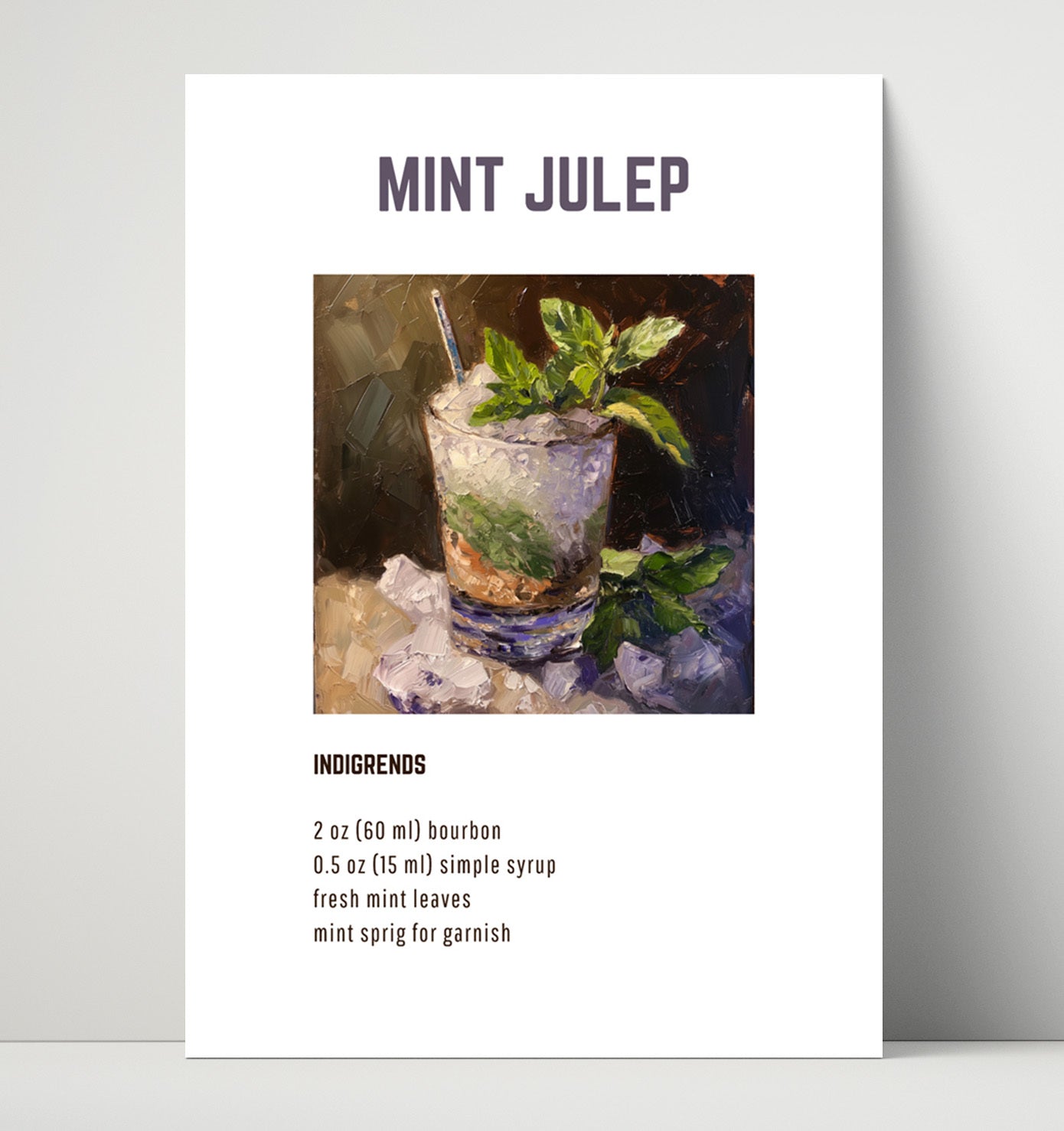Strawberry Vodka 16x20 Unframed Print cocktail recipe wall art print – Cocktail Recipies decor
