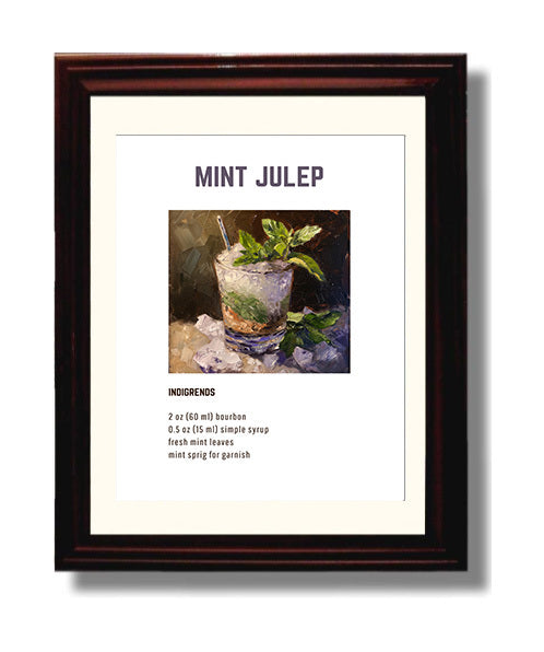 Strawberry Vodka 8x10 Beveled Frame cocktail recipe wall art print – Cocktail Recipies decor