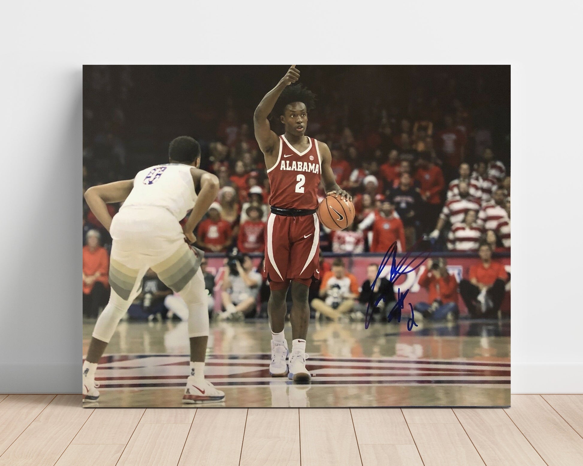 Alabama Basketball Collin Sexton Floor General Command Drive College Basketball Wall Art 16x20 Unframed Print college basketball wall art print